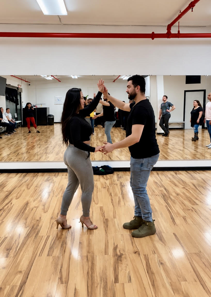 Cumbia partner dancing at Vida Dance Co.